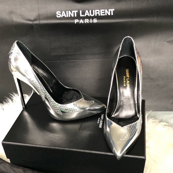 Saint Laurent Shoes - Saint Laurent Flame Python Embossed